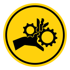 Hand Entanglement Rotating Gears Symbol Sign, Vector Illustration, Isolate On White Background Label .EPS10