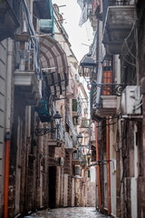 Taranto streets in Puglia, Italy