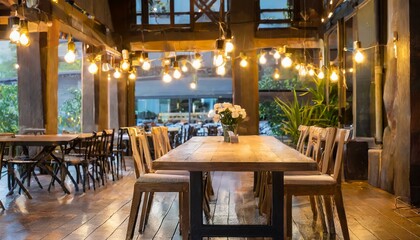 Fototapeta premium Ambiance & Elegance: The Outdoor Dining Experience