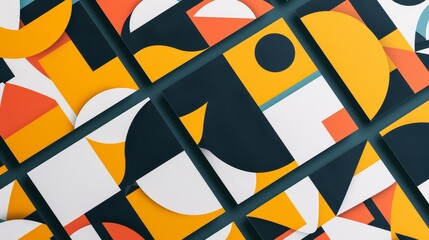 a set of templates that utilize negative space creatively to form geometric shapes within the background itself with a minimalist approach to typography