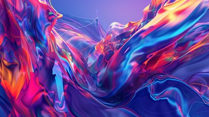 Obraz na płótnie Canvas abstract wavy liquid background. Creative design with vibrant colors.