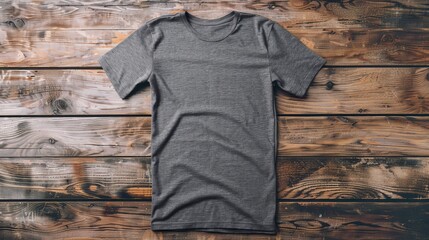 A gray t-shirt template ready to be customized. - obrazy, fototapety, plakaty