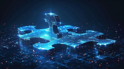 Abstract puzzle pieces.