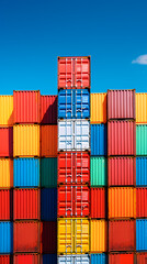 Fototapeta premium Container, logistics import and export and transportation industry background