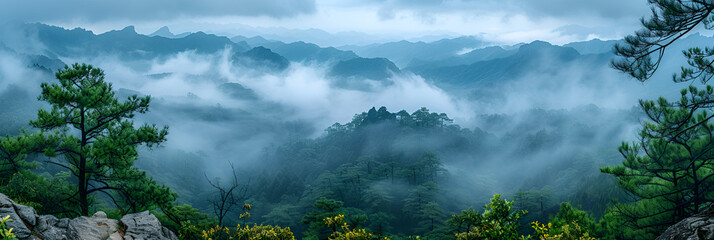 Haizi Mountain - Wawu Mountain ,
Asian Art Landscape Unreal Engine 5 Inspired Mountainous Vistas
