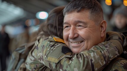 Ukrainian soldier reunited with his family