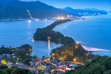 Kyoto, Japan at Amanohashidate during Blue Hour