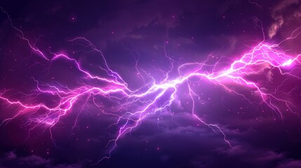 A realistic 3D modern impulse illustration of lightning strikes and thunderclouds. Meteorology thunderbolt realistic 3d modern impulse on a transparent background.