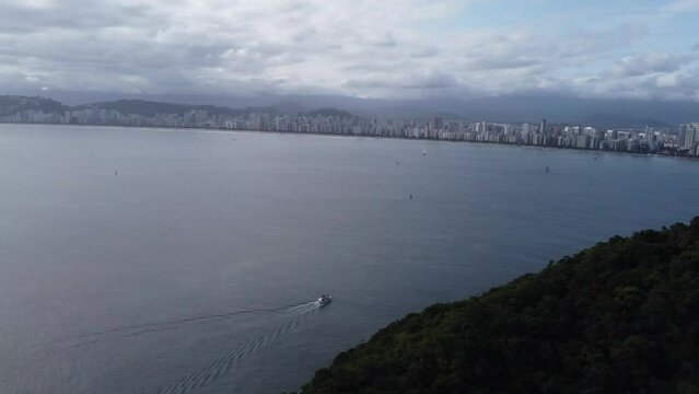 Santos city seen fron ocean