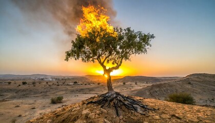 God called Moses from Burning within Bush. Exodus.