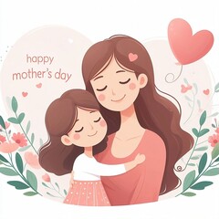 Happy women's day floral greeting card design, women day background, international women day - Generative AI