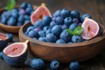 fresh blueberries in a bowl