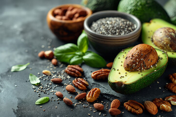 herbs and spices on wooden background