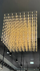 Lighting designer chandelier in the interior
