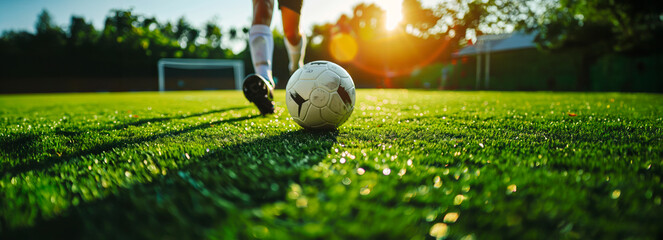 Kick off the game with a skilled soccer player on the field