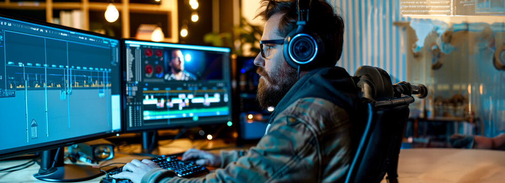 Creative Home-Based Visual Artist & Graphic Designer Mastering Computer Work