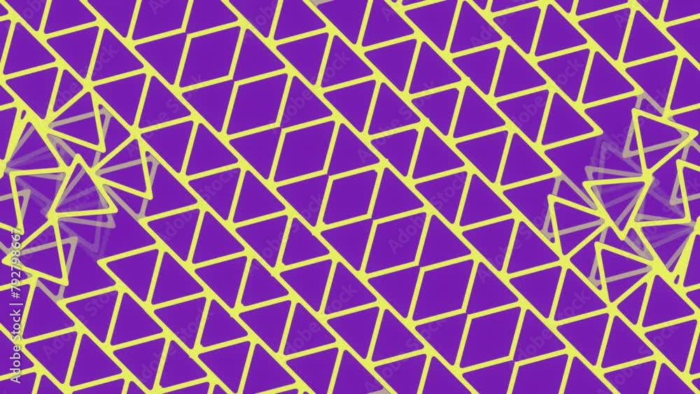 Aufkleber 3d rendering loop animation of a geometric pattern 4K