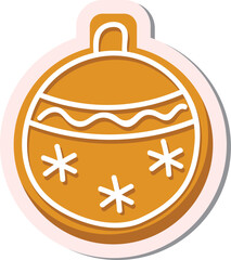 Cute cartoon Christmas ginger bread ball