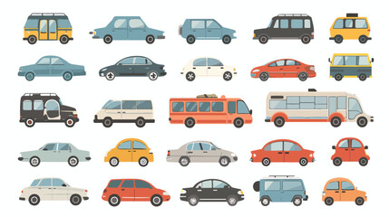 City cars and vehicles transport. Transportation icon