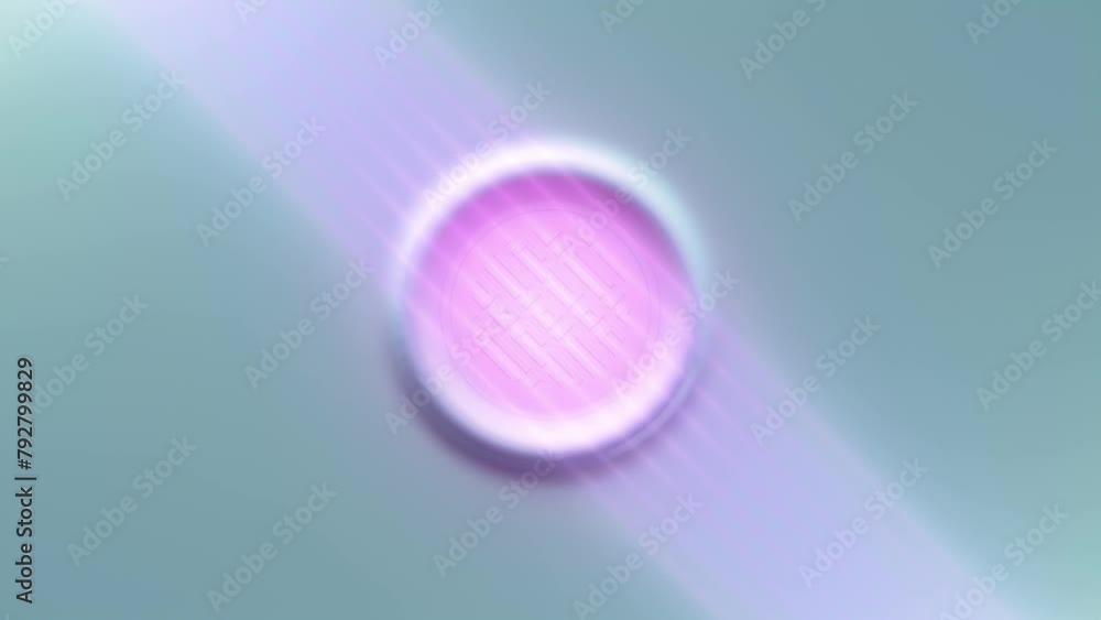 Fototapete Digital loop animation of a futuristic button being pressed. 3d rendering 4K