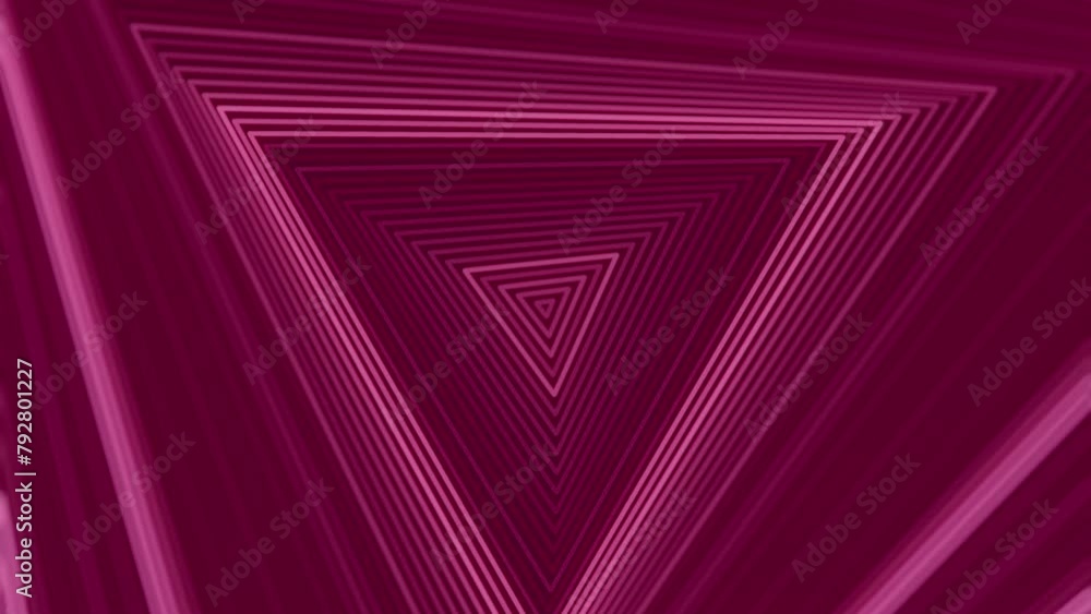 Fototapete Digital loop animation with geometric triangular led light pattern. 3d rendering