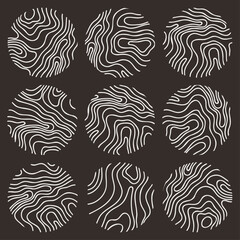 White Topographic Line Map Vector Collection