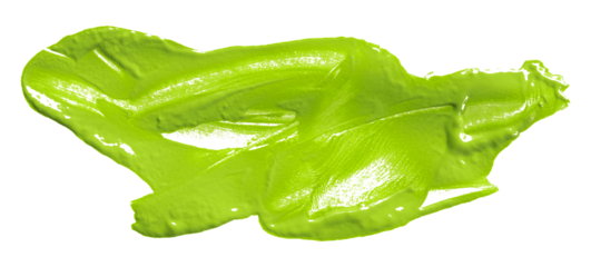 Shiny green brush watercolor painting isolated on transparent background. watercolor png