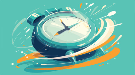 Timer icon vector illustration stopwatch icon 2d fl
