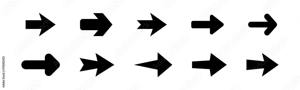 Poster arrows set. vector arrow icons. vector arrow collection.