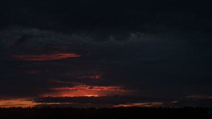 colorful dramatic sky with cloud at sunset
