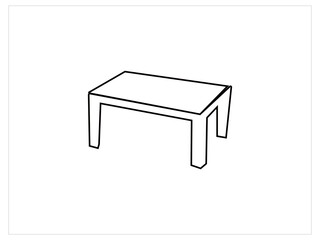 Coffee table furniture icon vector. Small dining desk symbol. Garden dinner table icon. Circular restaurant table icon in line and filled style.table icon in different style vector illustration. two c