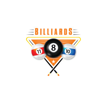 Billiards Pool Team Logo Vector Design