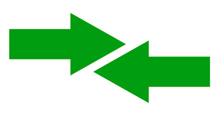 Green one arrow icon, Green color arrow indicator Symbol
