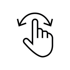 Hand Pointing Icon with effect