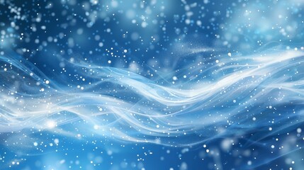 Obraz premium A cold wind effect, winter air flows isolated on a transparent background. Blue smoke streams, mist waves, blizzard trails, modern illustration with a realistic feel.