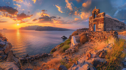 Church Agitos Nikolaos Santorini island Greece. 