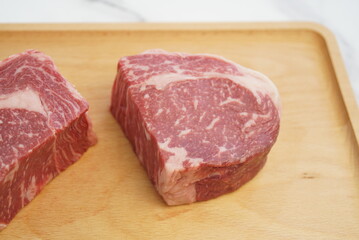 fresh meat with perfect cuts