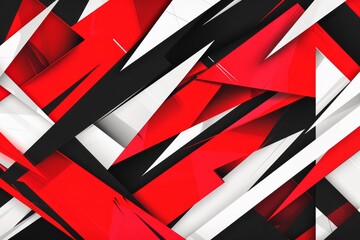 A red and white background with black and white lines