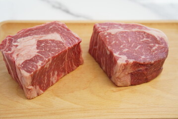 fresh meat with perfect cuts