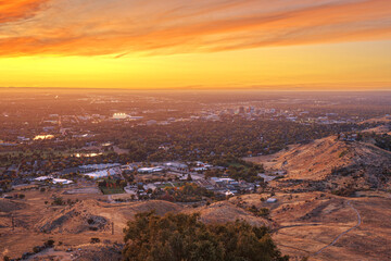 Boise, Idaho, USA View from the Mountains at Dusk