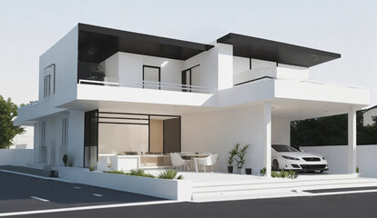 modern house in the city
