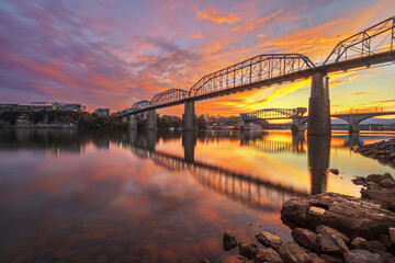 Chattanooga, Tennessee, USA After Sunset