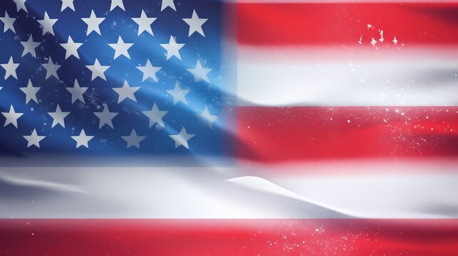 American Flag Close Up for Memorial Day or 4th of July. Memorial Day. Veterans day. USA independence day. Illustration