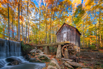 Rural Autumn Gristmill