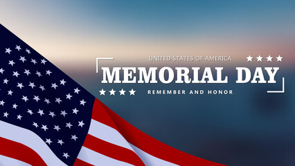 Naklejka premium Memorial Day USA