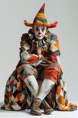 Fototapeta na wymiar A clown isolated on white background.