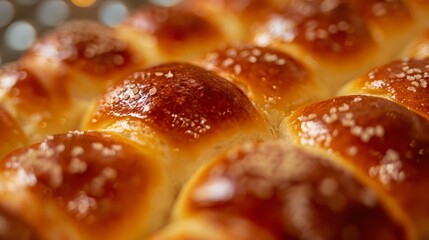 Freshly Baked Challah Bread with Glossy Crust and Seeds. Generative AI.

