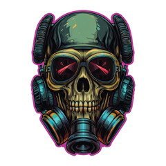 Skull head illustration