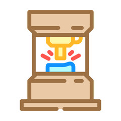 metalworking blacksmith metal color icon vector. metalworking blacksmith metal sign. isolated symbol illustration