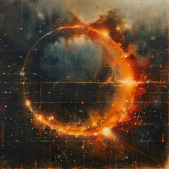 Ein Bild, das die DualitÃ¤t von Teilchen und Wellen in der Quantenmechanik darstellt. --stylize 750 Job ID: f74f89be-4134-49f7-bc26-7b32c6780d97